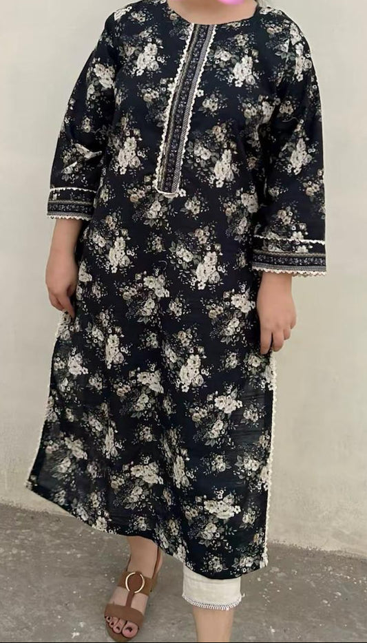 KHADDAR TWO PIECE COD SET LONG SHIRT AND TROUSER